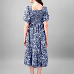 Jash Creation Women Printed Fit & Flare Midi Dress image 3