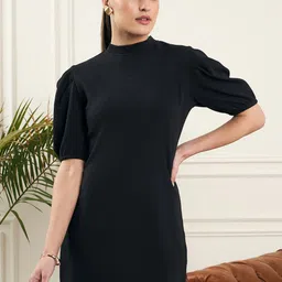 Noi Women Puff Sleeve Formal Bodycon Mini Dress-picture-10