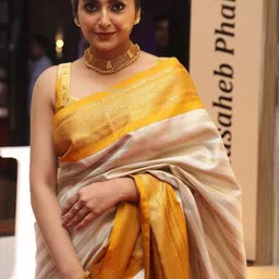 Arozi Striped Zari Silk Blend Saree image 2