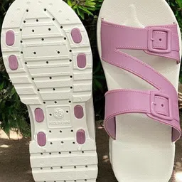 Monoction Women Rubber Open Toe Flats image 2