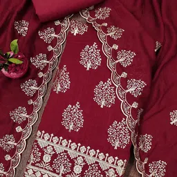 Maroosh Embellished Unstitched Dress Material image 3