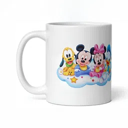Mr UVD White & Pink Mickey Mouse Printed Ceramic Glossy Mug - 350 ml image 5