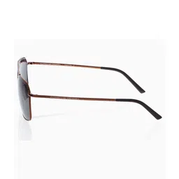PORSCHE DESIGN Men Grey Lens & Brown Aviator Sunglasses with image 5
