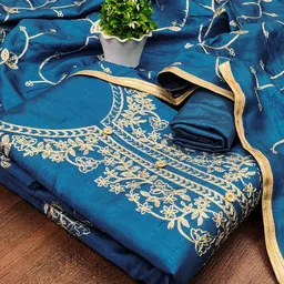 HERE&NOW Embellished Unstitched Dress Material-picture-24