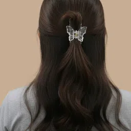 AccessHer Women Set of 3 Butterfly Claw Clip image 2