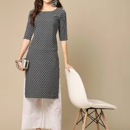Ethnic basket Women Black Kurtas-picture-40