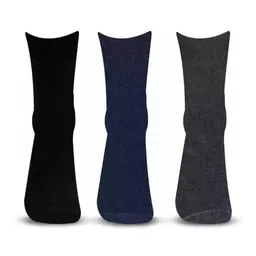 Akeeta Pack Of 3 Pure Cotton Calf-Length Socks-picture-37