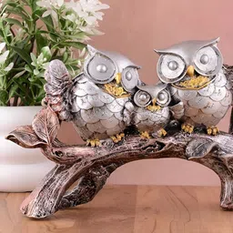 Zart Brown & Yellow Owl Family Showpiece-picture-28