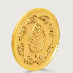 Mia by Tanishq 24KT Gold Tulsi Leaf Gold Coin 0.5 g image 2