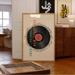 SAF Off White & Black 1 Piece Wood Abstract Wall Paintings image 1