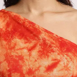 aoba EROTISSCH Orange Tie and Dye One Shoulder Relaxed-Fit Top With Trouser image 2