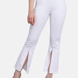 QIOA Women Relaxed High-Rise Wrinkle Free Trousers-image-95