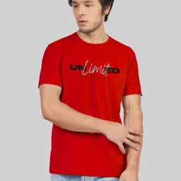 Greylongg Men Typography Printed Round Neck Cotton T-shirt image 1