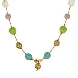 FEMMIBELLA Gold-Plated Beaded Jewellery Set image 4