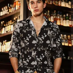 Campus Sutra Men Comfort Floral Printed Casual Shirt-picture-17