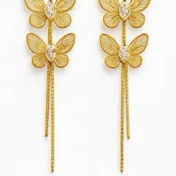 ishtaara Gold Plated Stainless Steel Korean Earrings For Women And Girls image 5