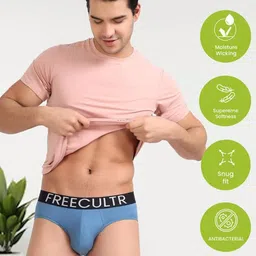 FREECULTR Men Anti Bacterial Micromodal Cotton Basic Briefs FC-CTN-B-SBL-01_XXXL image 5