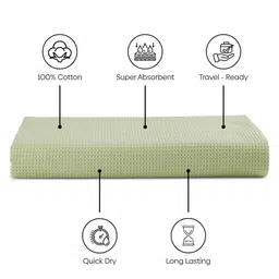 haus & kinder Green 225 GSM Cotton Bath Towel image 2