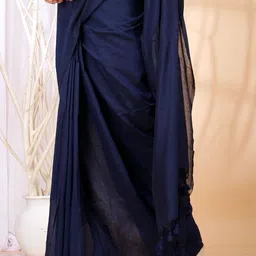 Jinal & Jinal Pure Cotton Saree With Unstitched Blouse Piece image 3