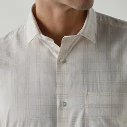 Reid & Taylor Men Comfort Windowpane Checks Checked Casual Shirt image 4