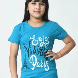 BAESD Girls Typography Printed Applique T-shirt-picture-24