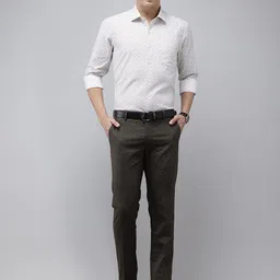 Arrow Manhattan Slim Fit Geometric Printed Pure Cotton Formal Shirt image 2