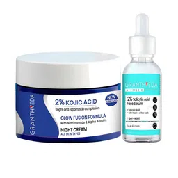 GRANTHVEDA Set Of 2 10% Salicylic Acid Serum 30ml & 2% Kojic Acid Night Cream 50g-picture-33
