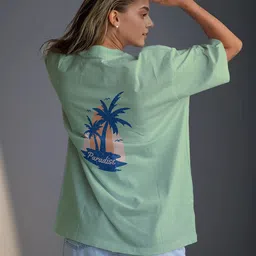 CORSICA Printed Round Neck Oversize T-shirt image 2