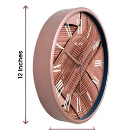 OLIVE TREE Copper-Toned & White Printed Contemporary Wall Clock image 5