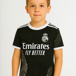 dostitch Madrid Black Dragon Special Edition Ronaldo 7 Football Jersey T-Shirt-picture-26