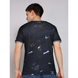 UMILDO Men Dri-Fit Abstract Printed Round Neck T-shirt image 5
