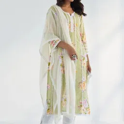 ROZE Women White Chiffon Dupatta-picture-33