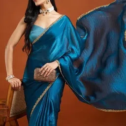 LOROFY Beads and Stones Tussar Saree image 5