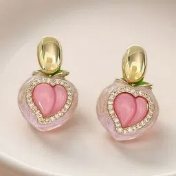 Anouk Heart Shaped Drop Earrings image 2