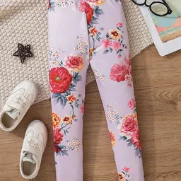 INCLUD Girls Printed Mid-Rise Ankle-Length Leggings-picture-24