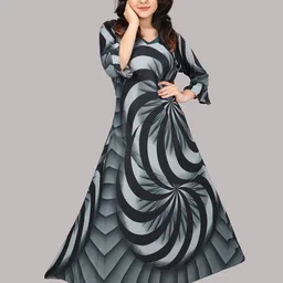PURSA Satin Printed Maxi Nightdress-picture-26
