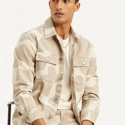 Levis Abstract Printed Spread Collar Cotton Denim Jacket image 2