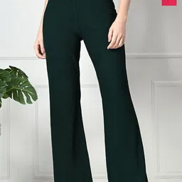 Gladly Women Pack of 2 Smart Bootcut High-Rise Easy Wash Trousers-picture-30