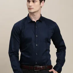 Turtle Slim Fit Checked Giza Cotton Formal Shirt-picture-19