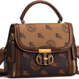 diva dale Brown Women Sling Bag Stylish Trendy Premium Party-Wear Casual Satchel Dual Tone image 2