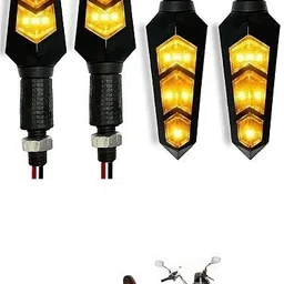 prime zone Front, Rear LED Indicator Light for Bajaj, Hero, Honda, TVS, Suzuki, Universal For Bike Universal For Bike-picture-24