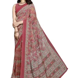 KANOODA Floral Poly Georgette Saree image 2