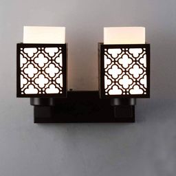 Gojeeva Black Wood Square Shaped Wall Lamp-picture-34
