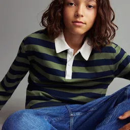 Mango Kids Boys Striped Pure Cotton T-Shirt-picture-47