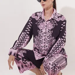 clobug Printed Shirt Collar Shirt With Trousers Co-Ords-picture-35