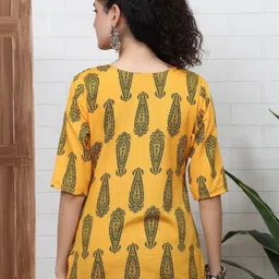 SZN Ethnic Motifs Printed V-Neck Kurti image 5