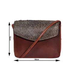 Celtic Textured Leather Crossbody Sling Bag image 3