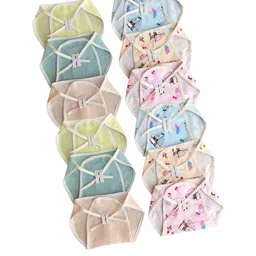 junior drive Make Your Baby Comfortable... Kids Pack of 12 Cotton Multi Colour Langot Set-picture-44