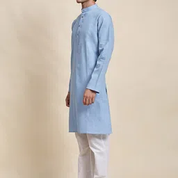 SKAVIJ Men Regular Pure Cotton Kurta with Pyjamas image 4