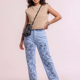 HIGH BUY Women Urban Straight Fit Mid-Rise Jeans-image-98